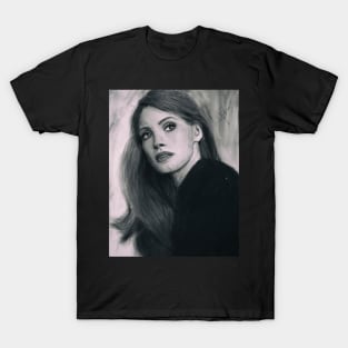 Jessica Chastain - Pastel on Canvas Painting T-Shirt